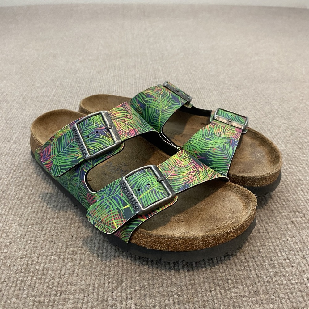 Papillio By Birkenstock Sandals Womens Size 8 Multicolor Palm Slide Wedge Buckle